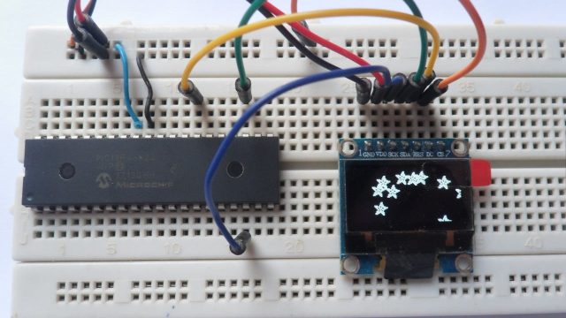 PIC18F46K22 with SSD1306 OLED I2C mode interfacing