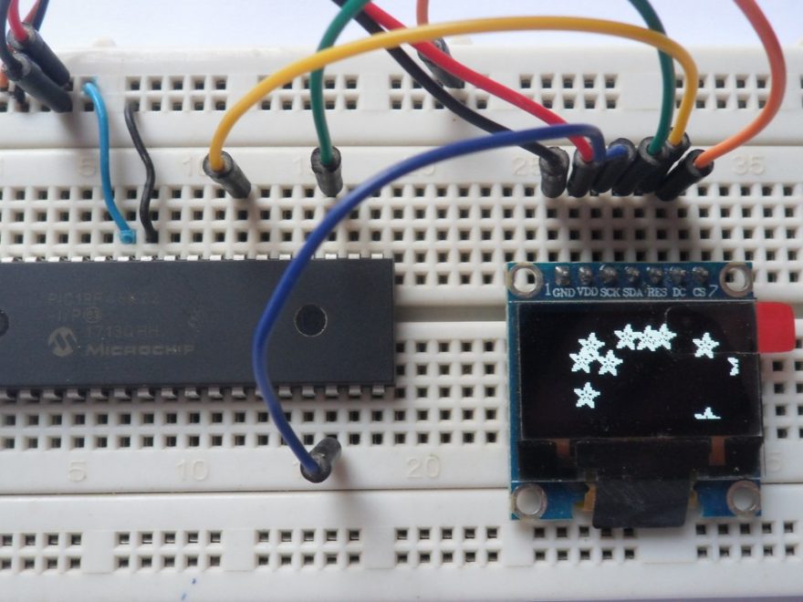 PIC18F46K22 with SSD1306 OLED I2C mode interfacing