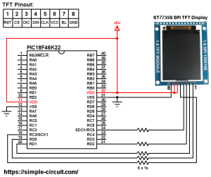Stm32 7735 Example PIC MCU with ST7735 TFT - Graphics Test Example | mikroC Projects
