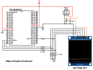 PIC18F46K22 Interface with ST7789 TFT - Graphics Test Example