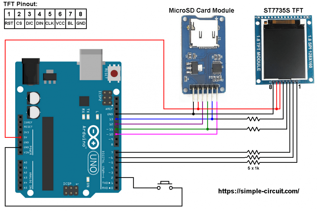 Arduino Tft Wiring