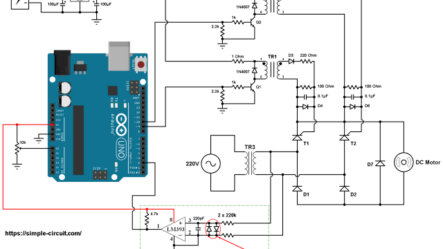 Arduino dc motor control bridge rectifier thyristor