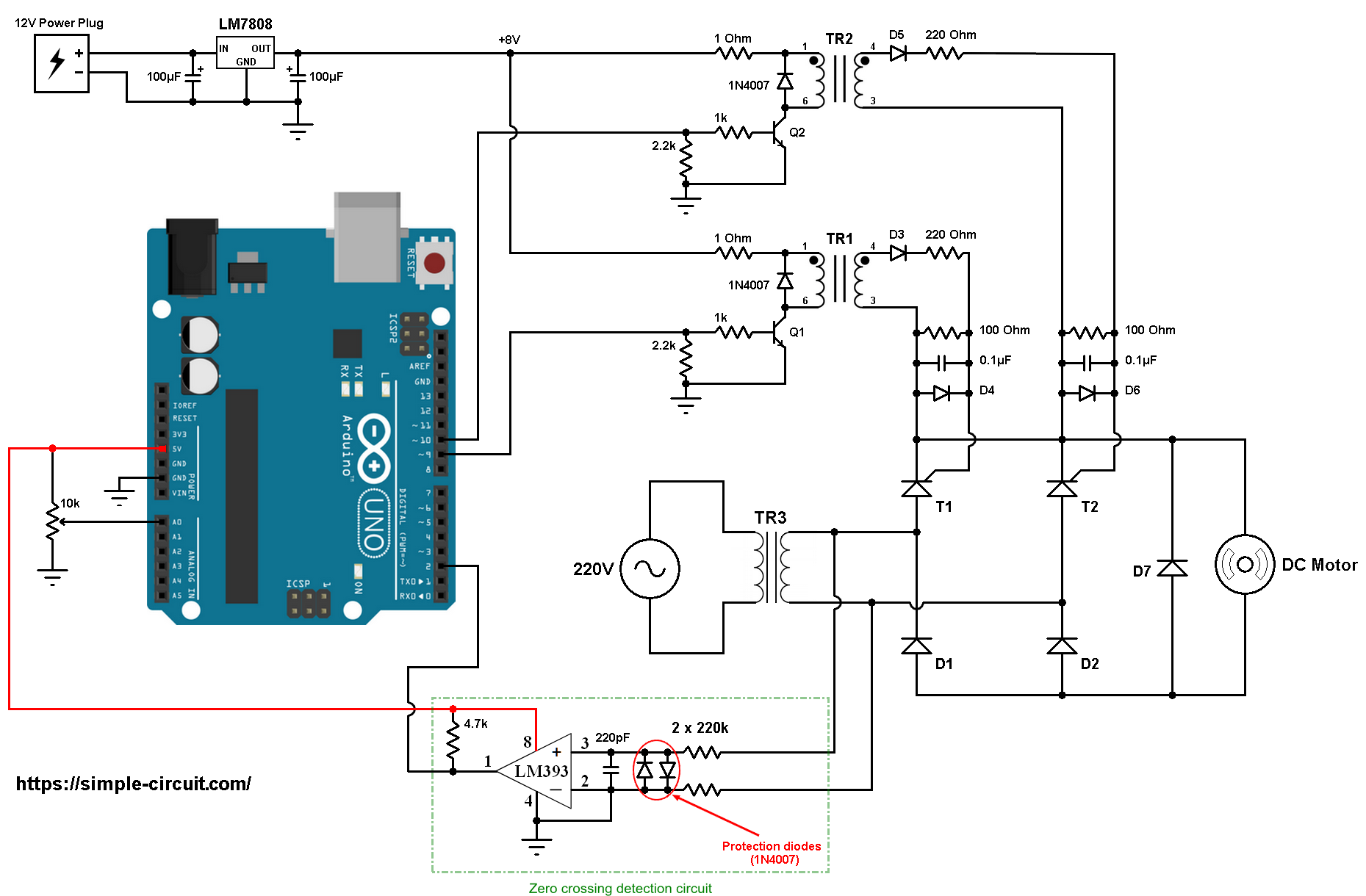 Arduino DC Motor Bridge Rectifier - SIMPLE PROJECTS