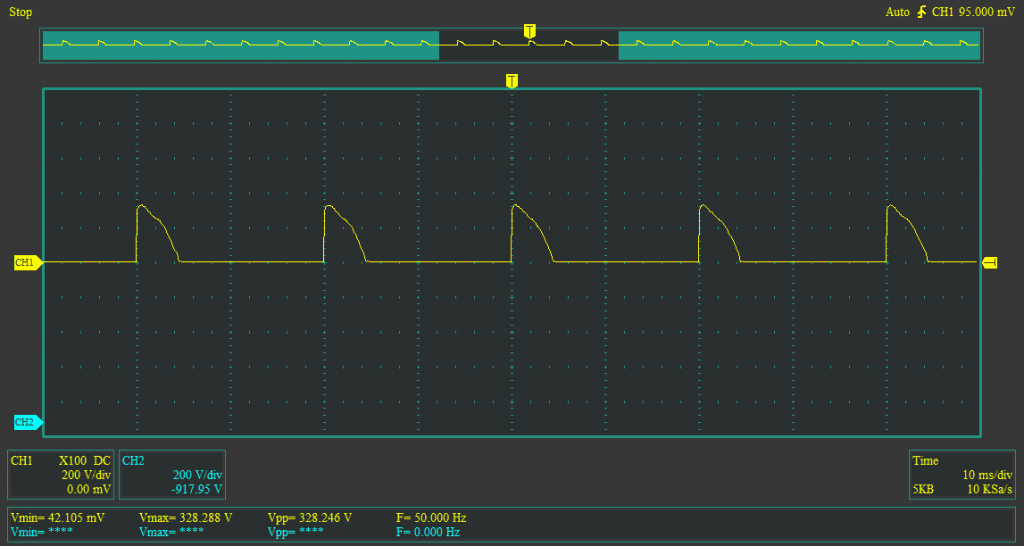 Arduino half wave controlled rectifier alpha = 90