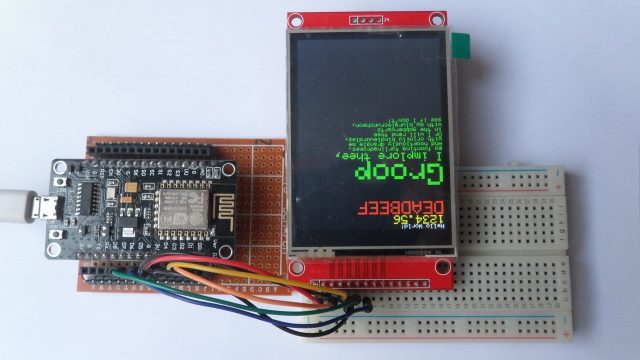 ESP8266 NodeMCU with ILI9341 SPI color TFT