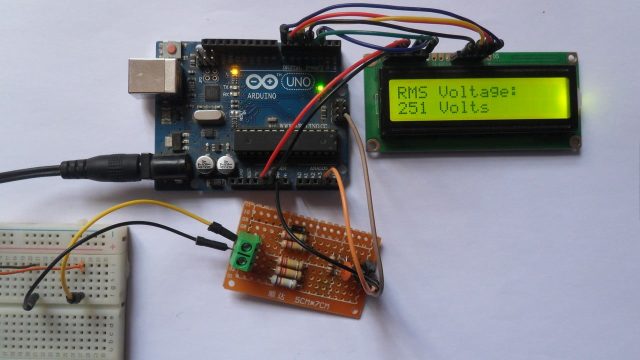 Arduino AC voltage RMS value hardware circuit