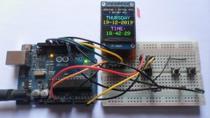 Arduino with ST7789 TFT Display and DS1307 RTC