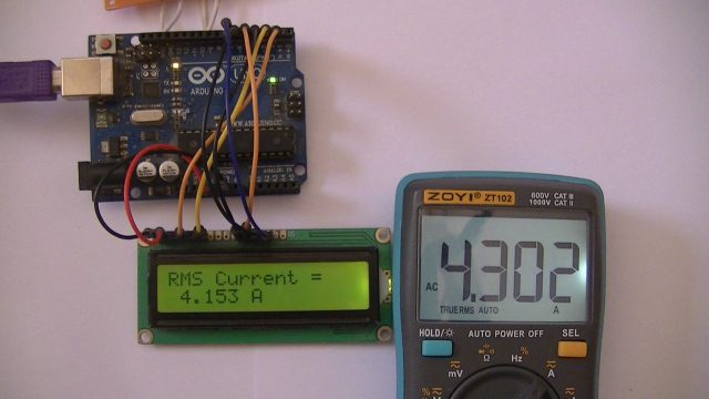 AC current measurement with Arduino and current transformer hardware circuit