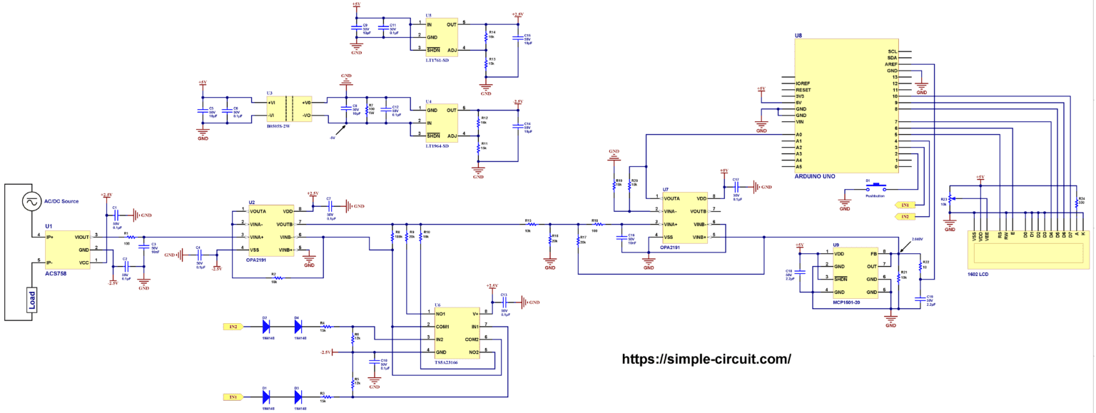 Acs758 схема включения