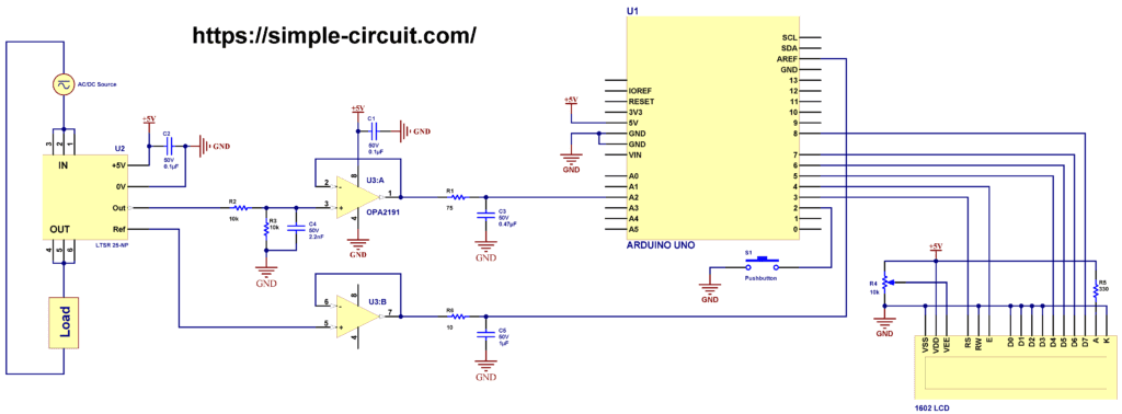 AC & DC Current Measurement with Arduino and LTSR 25-NP Sensor