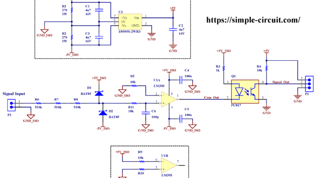 Isolated zero crossing detection circuit
