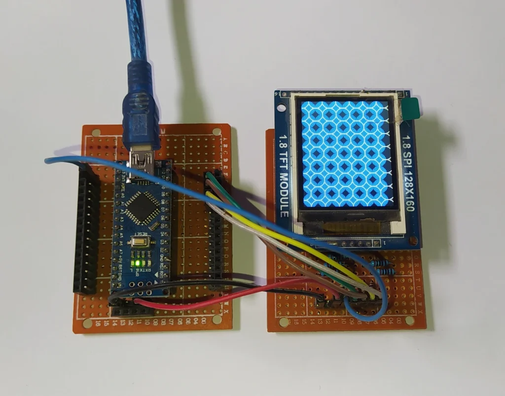 Arduino NANO with ST7735 TFT display module