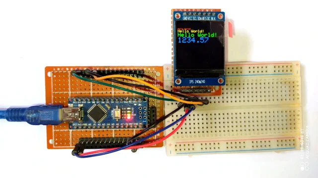 ATmega328P Based Arduino UNO board with ST7789 TFT display