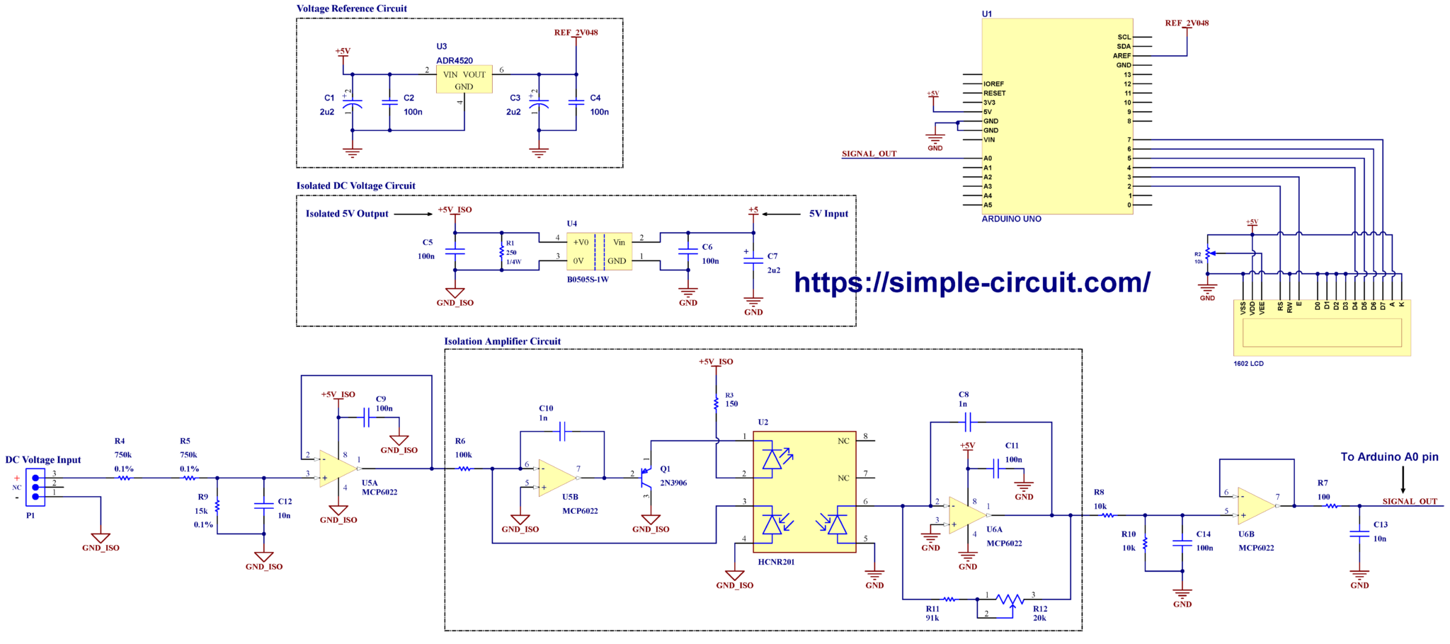 Isolated DC Voltage Measurement with Arduino